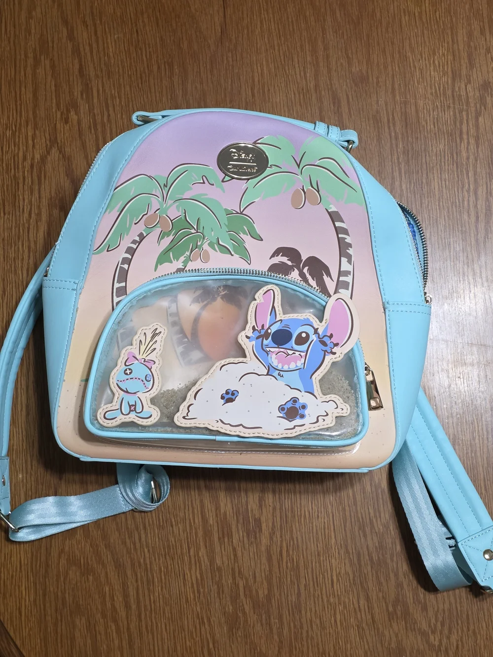 Stitch Beach Mini Backpack for Kids - Pastel Blue